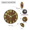 8 Inch Luminous Wall Clock Wood Silent light in dark night Nordic Fashion Wall Clock Non Ticking Clock With Night Light