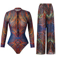Women's Long Sleeve Swimwear Sunscreen One Piece Swimsuit | SAMAG
