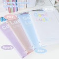 INS Style Loose Leaf A4 File Folder Transparent Detachable Data Book Students Stationery Office Storage Booklet School Office