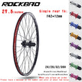 ROCKBAO Mountain Bike Wheelset 24/26/27.5/29 Inches Disc Brake Aluminum Alloy 4Bearings 7-12Speed Thru Axle MTB Bicycle Wheel