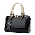 Luxury Designer Handbag Shiny Leather Boston Bag 2023 Fashion New Blue Red Black Beige Pink Bags for Women Sac De Luxe Femme