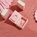 Flip Cover Book Shaped Jewelry Display Box Simple Earrings Ring Necklace Pendant Storage Box Portable Travel Jewelry Holder