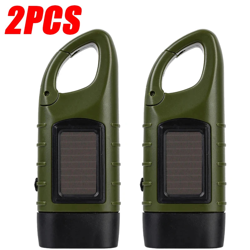 LED Flashlight Hand Crank Solar Powered Rechargeable - View 8 | SAMAG