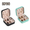 Portable Mini Jewelry Storage Box Travel Organizer Case Leather Earrings Necklace Ring Display - Visuel 9 | SAMAG