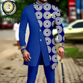 African Suits for Men Embroidery Print Blazer and Pants Set Business Dress with Kerchief Party Wedding - View 18 | SAMAG