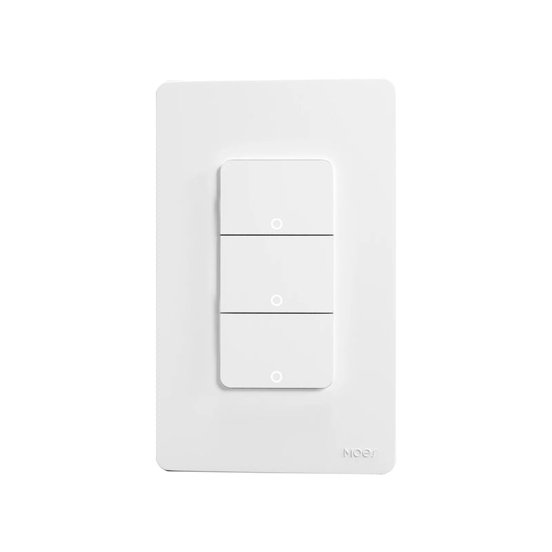MOES Tuya ZigBee Smart Light Switch US Push Button Wall Switch Work With Alexa Google Home Neutral Wire/No Neutral Wire Required