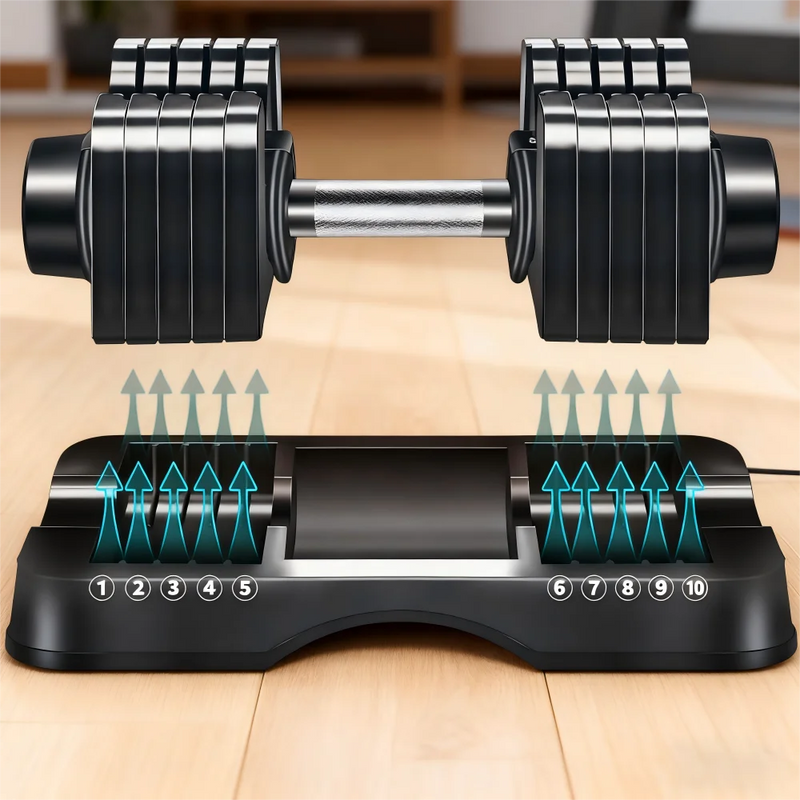 Adjustable Dumbbells 55lb Smart Adjustment 25kg Fitness | SAMAG