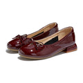 2026 New Women's Loafers Shoe High Heels Anti-slip Bow Mary Jane Shoes Women Patent Leather Low-cut Formal Frail Shoes
