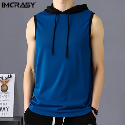 Summer Men's Coat Sleeveless Vest Casual Hoodie Fitness | SAMAG