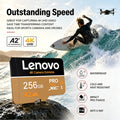 Lenovo Micro SD Card 512GB 256GB V30 U3 Flash Memory Card Class 10 High Speed Cartao De Memoria 128GB For Xiaomi Phone Laptop