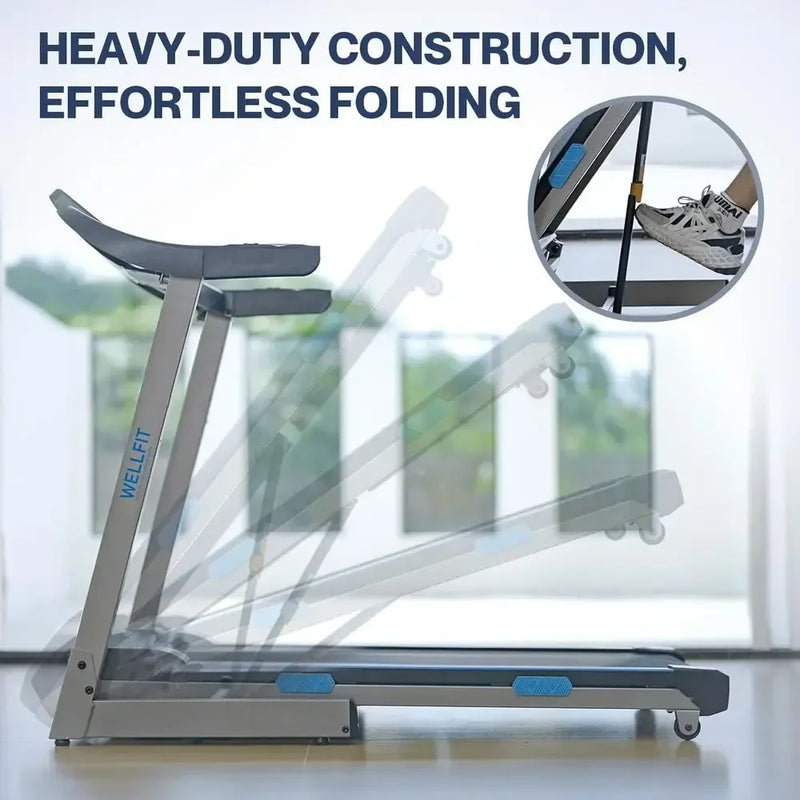 15% Auto Incline 4.0HP Folding Treadmill, 400LBS - View 4 | SAMAG