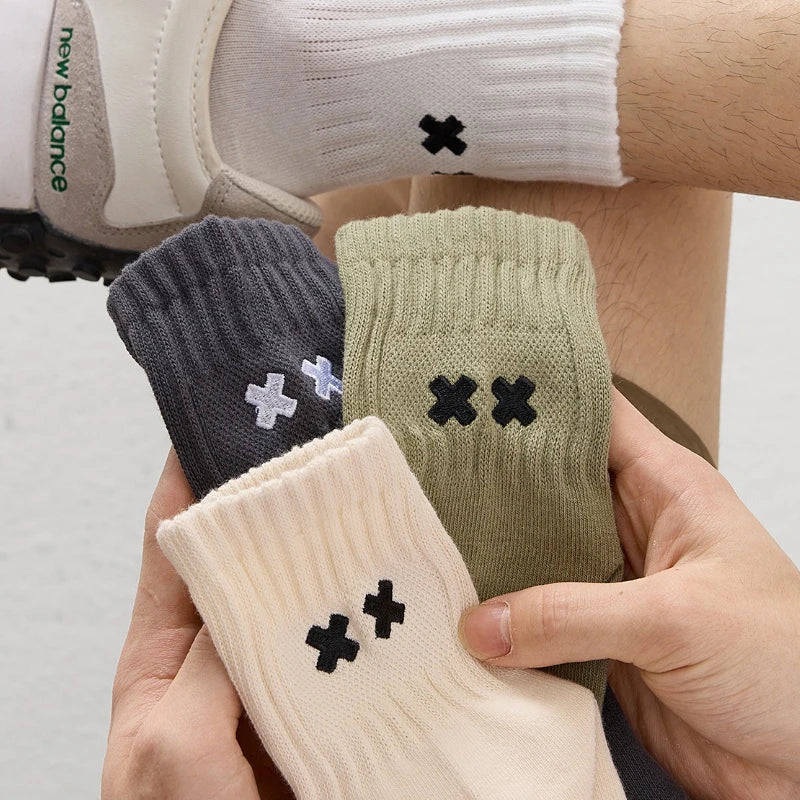 Pairs Men's Spring Autumn Mid Tube Socks Pure Cotton | SAMAG