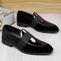Large size 48 men's leather shoes, new spring 2026 style, one-piece slip-on, versatile and fashionable leather shoes