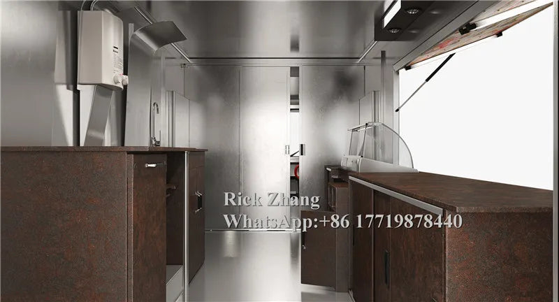 Mobile Food Truck 16.4ft Dining Car Adult Food Trailer For Europe Vendors Hot Dog Ice Cream Food Cart With 5M Length