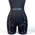 Women Fashion PU Leather Harness Waist Belt Punk Studded Decorative Harness Straps Suspenders Gothic Clothing Accessorie