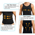 Mens Sleeveless Shapewear  Compression Bodysuit Tummy Control Waist Trainer Slimming Undershirts Open Crotch Corset