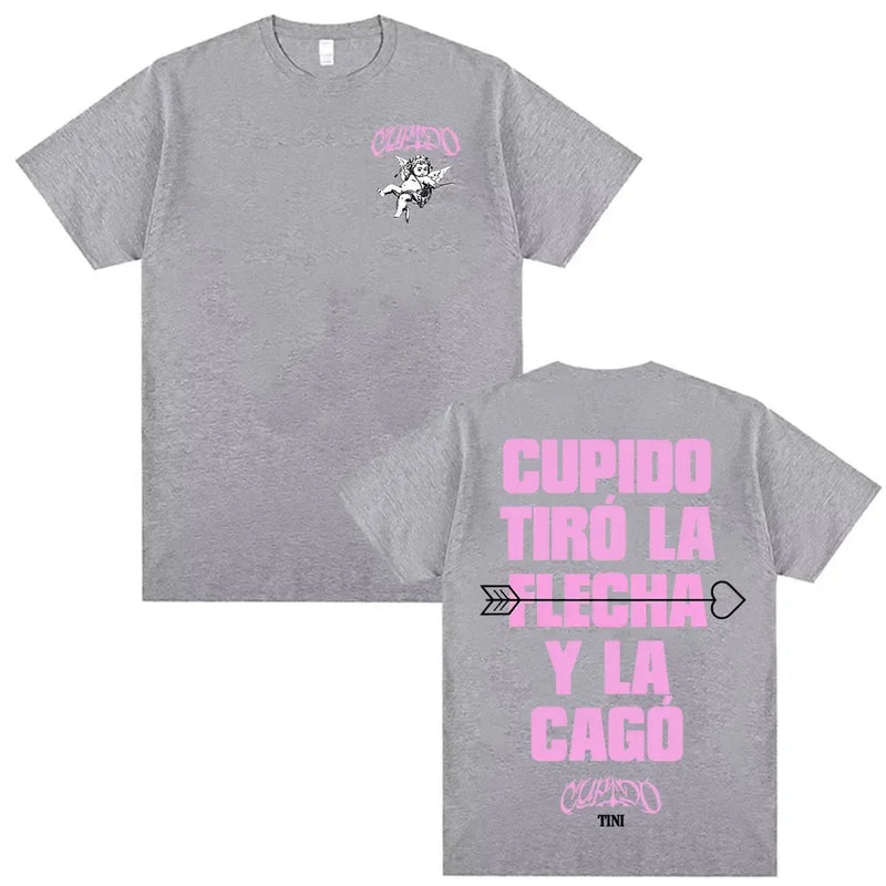 Tini Stoessel Cupido Tiro La Flecha Y La Cago T Shirt High-end Luxury Y2k Short Sleeves Classic Oversized Hot Product Unisex Tee