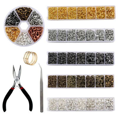 A Set Jewelry Findings Tool Open Jump Rings, Pliers, Lobster Clasps Hooks, Tweezers Making Supplies | SAMAG