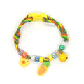 Fashion Colorful Pet Braided with Bells Cat Neck Chain Adjustable Cat Puppy Collar Chihuahua