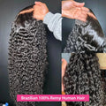 300 Density 13x6 Hd Deep Wave Frontal Wig 30 34inch Glueless Wigs 100% Human Hair Water Wave Curly Lace Front Wig For Women