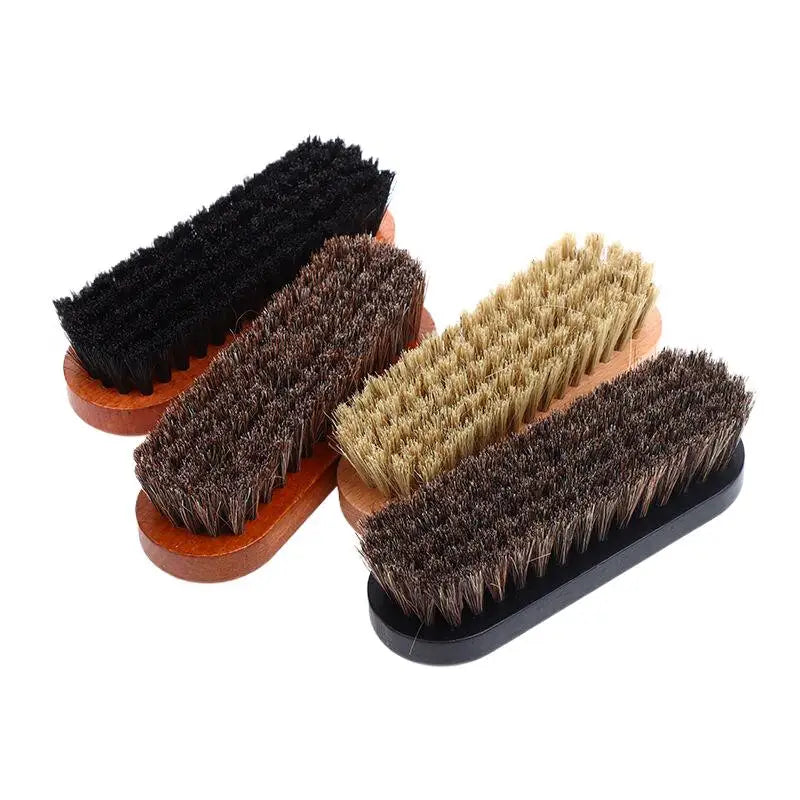 Dashboard Detail Polishing Brush for Shoe & Leather Care, Horsehair Wood Cleaning Brush