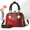 2025 New Luxury Handbags Women Bags Designer Crocodile Pattern Ladies Boston Shoulder Bag High Quality Womens Casual Tote Bag