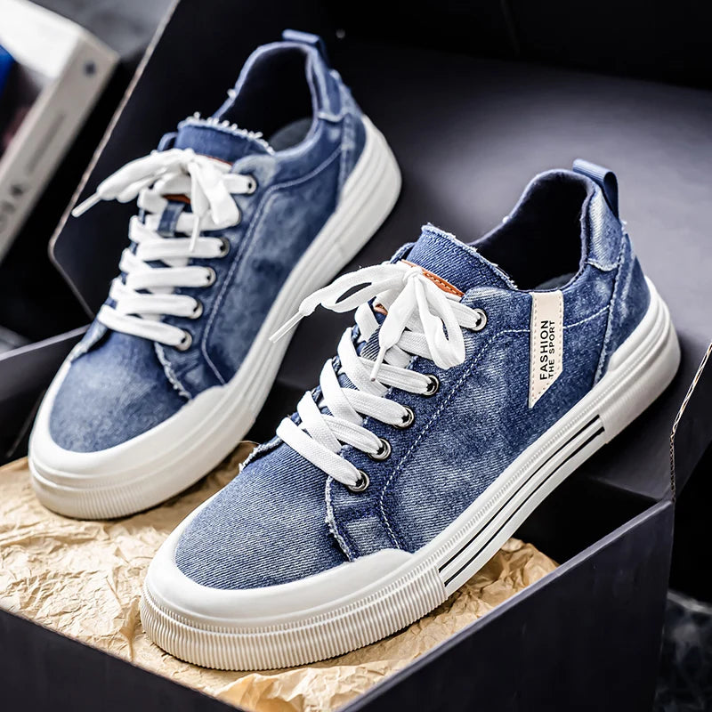 Canvas shoes, men's sports casual shoes, skate shoes, trendy street shoes, fashionable walking shoes