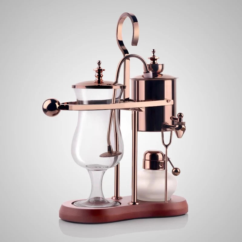 Luxury Rose Gold Balancing roayl syphon coffee maker/Siphon coffee maker /Tea pot with top quality ,perfect chrsitmas gift