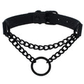 Woman Black Punk Choker Collar Necklace Sexy PU Leather Heart Lock Key Spike Chocker Gothic Cosplay Accessories Party Jewelry