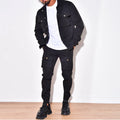 Fashion Men's Casual Sets Male Trend Streetwear Long Sleeve Jacket Coat+Leggings Pants Sport 2 Pieces New - View 9 | SAMAG