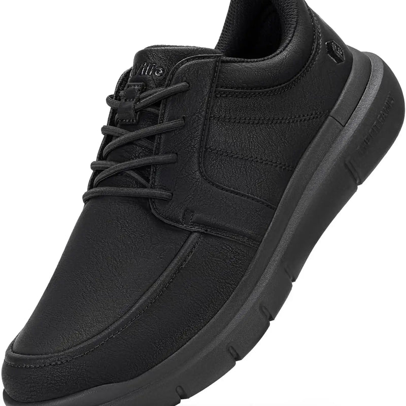 FitVille Wide Slip On Shoes For Men'S Lightweight Casual Dress Oxfords Shoes Business Walking Sneakers With Arch Support