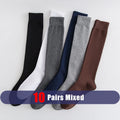Men Long Socks Knee High Cotton Solid Business Soft | SAMAG