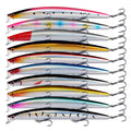 Long Minnow Fishing Lures Hard Bait Plastic Artificial | SAMAG