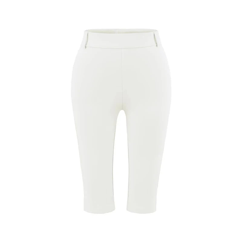 Women's Skinny Capri Pants With Side Split - View 8 | SAMAG