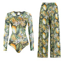 Women's Long Sleeve Swimwear Sunscreen One Piece Swimsuit | SAMAG