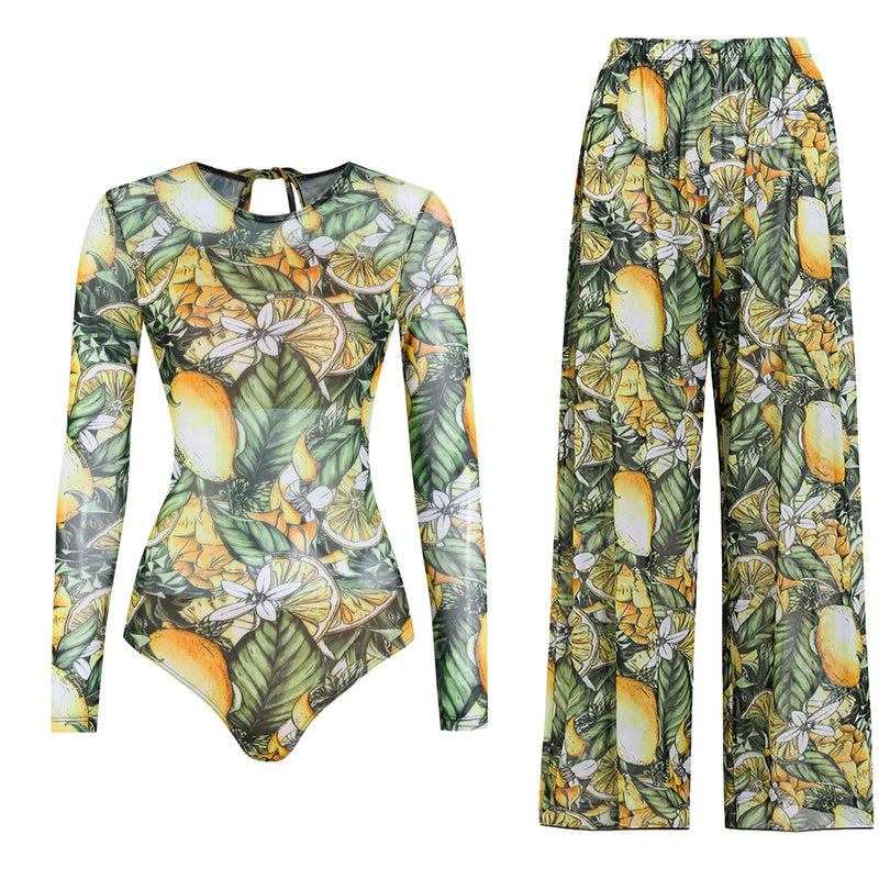 Women's Long Sleeve Swimwear Sunscreen One Piece Swimsuit | SAMAG