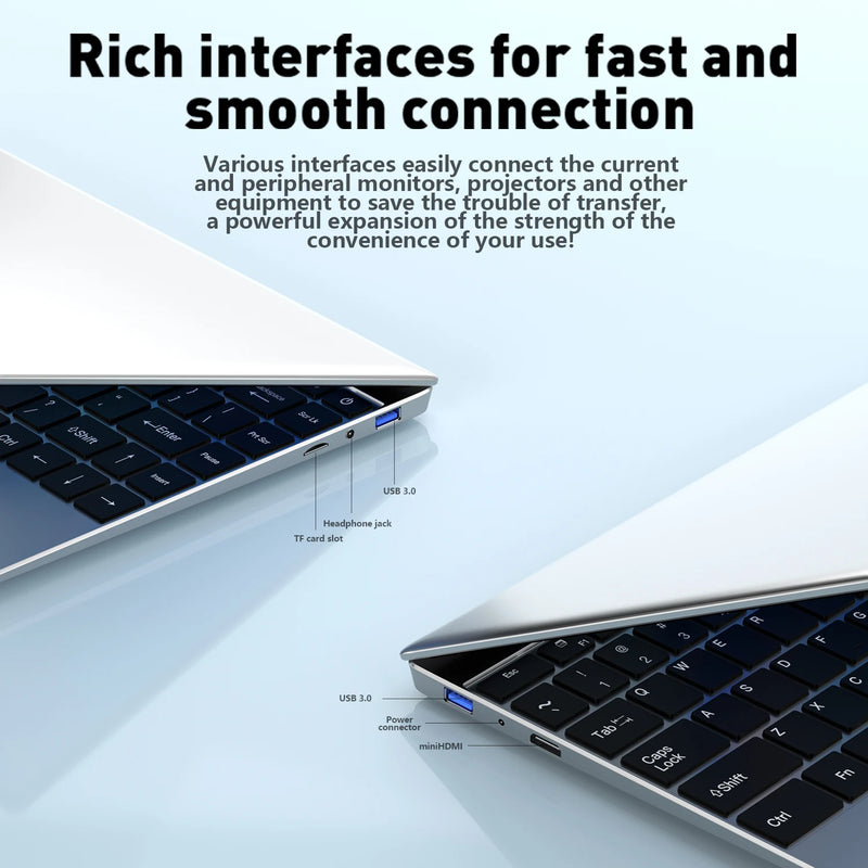 New 14.1' Laptop Intel Core I9-9900 32GB 2TB Gaming PC Ultra Slim Office Study Computer PC Windows 11 Pro 1920*1080 HD