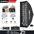 AMBITFUL Q1 20x55cm Strip Softbox Mini Bowens/GODOX Mount Quick-Setup With Grid Softbox For GODOX For Forza 60 Seres YN150 ﻿