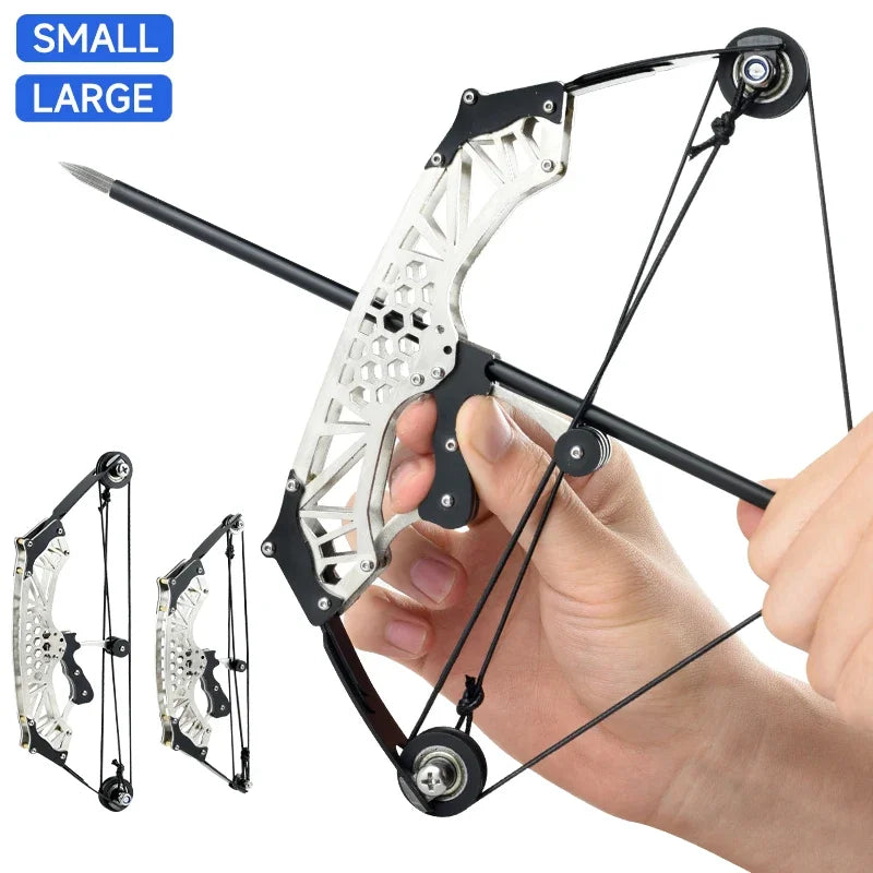 304 Stainless Steel Mini Compound Bow Set with 10 Arrows | SAMAG