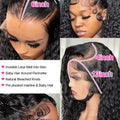300% Density 40 46Inches Deep Wave Frontal Wig 13x4 13x6 HD Curly Lace Frontal Human Hair Wig Peruvian 7x5 Wear Go Glueless Wig
