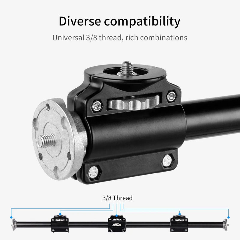 Selens Multi Angle Horizontal Tripod Extension Boom Arm Aluminum Alloy Photography Tripod Photo Studio Kits Photography Props