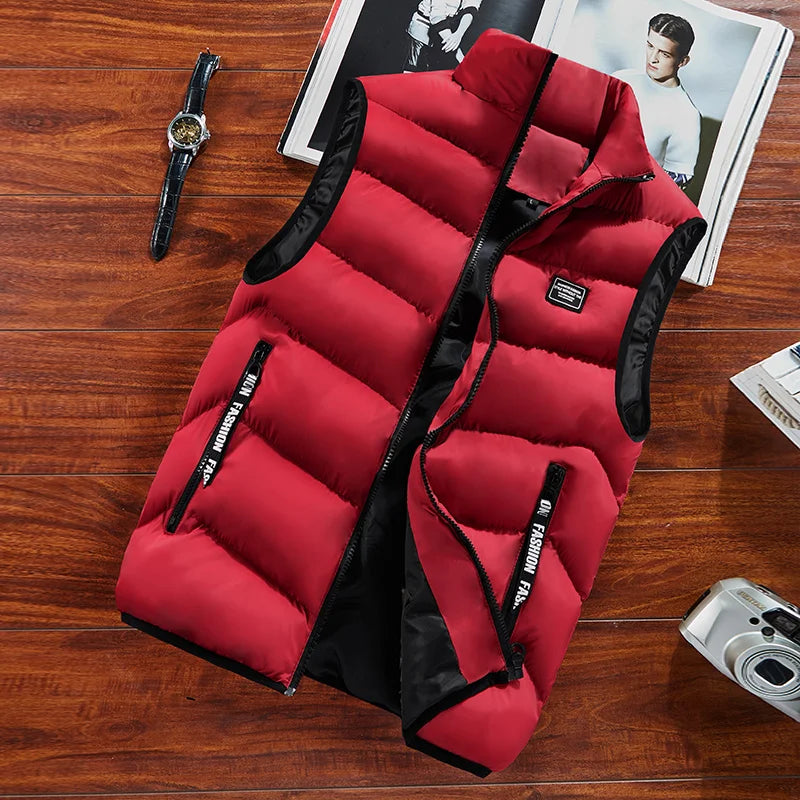 Spring and Autumn Men's Jacket Fashion Vests for Teenagers with Sleeveless Design Men's Jackets for Sports Asian Sizes: M - 8XL