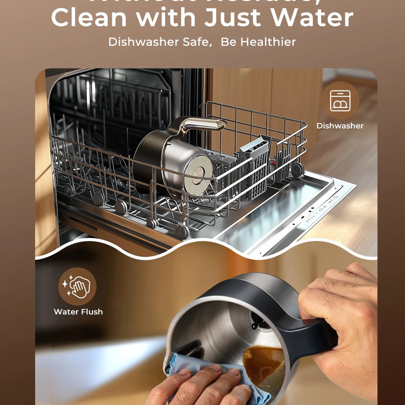 Electric Milk Frother Automatic Rotary Foamer for Coffee Cappuccino Latte Hot and Cold Foam Maker Split Type Milk Foamer