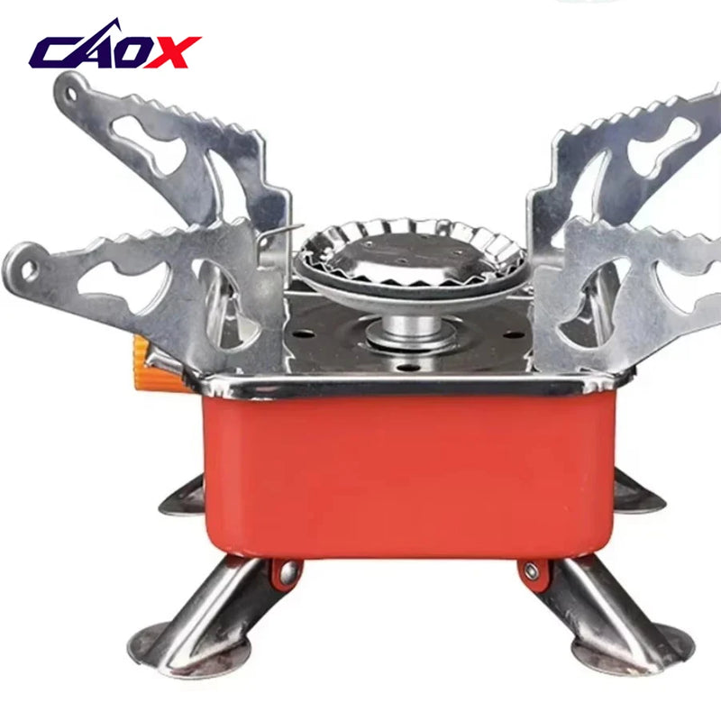 Portable Burner Camping Foldable Windproof Outdoor Gas Tank Stove for Backpacking Camping Hiking Picnic Camping Burner BBQ Grill