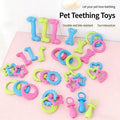 Pet Chew Toys Set Bone Pacifier Thorn Ring TPR Dog Molar Stick Teeth Cleaning Bite Resistant Puppy Teething Toy Boredom Relief