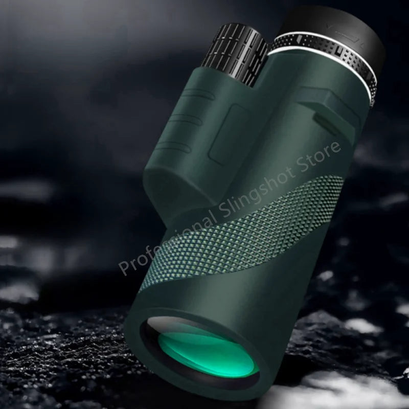 80X100 High-definition High Magnification Monocular Telescope 50000M Telescope Remote Zoom Tripod Phone Holder Outdoor Hunting