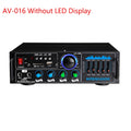 High Power Amplifier 2.0 Channel Audio Home Theater Amplifiers DC 12V 110V/220V Support FM SD USB Dual Mic Bluetooth Remote