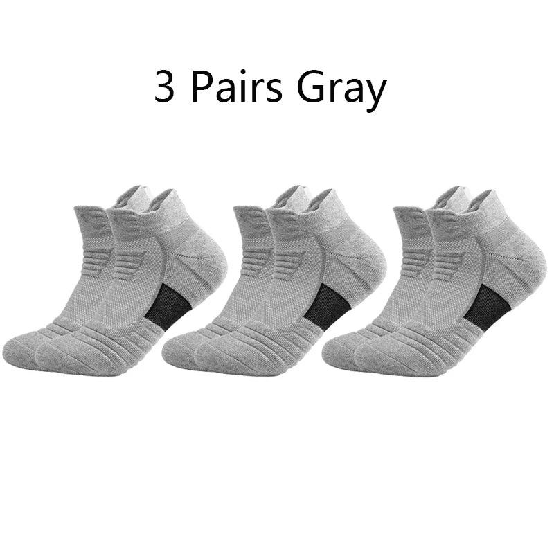 3 Pairs Anti-slip Soccer Socks Men Mid Tube Cotton Short | SAMAG