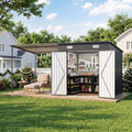 7x6 FT Outdoor Storage Shed & Hardtop Canopy Gazebo | SAMAG