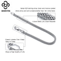 Rinntin Italian 925 Sterling Silver 3.0mm Mesh Popcorn Chain Bracelet for Women Jewelry Female Dating Trendy Accessories TSB65